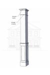 10" PVC Column Half Panelled