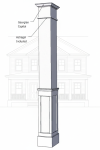 8" PVC Column Half Paneled