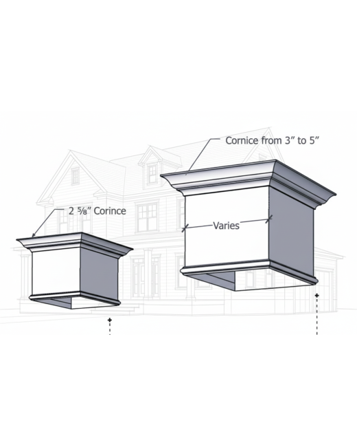 16" Recessed Panel PVC Column Mega Wrap