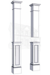 10" PVC Column Half Panelled