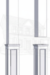 10" PVC Column Half Panelled
