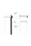10" PVC Column Half Panelled