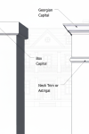 8" PVC Column Half Paneled