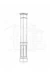 8" PVC Column Half Paneled