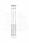 10" PVC Column Half Panelled