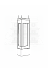 8" PVC Column Half Paneled