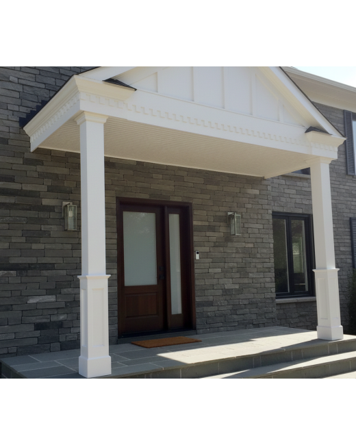 10" PVC Column Half Panelled