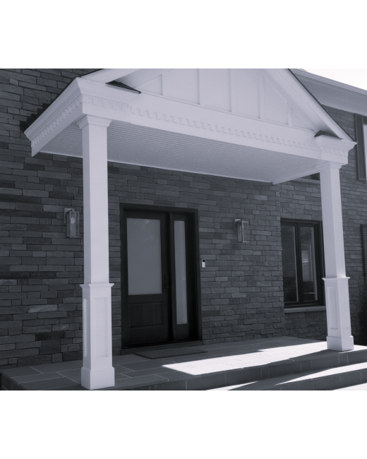8" PVC Column Half Paneled