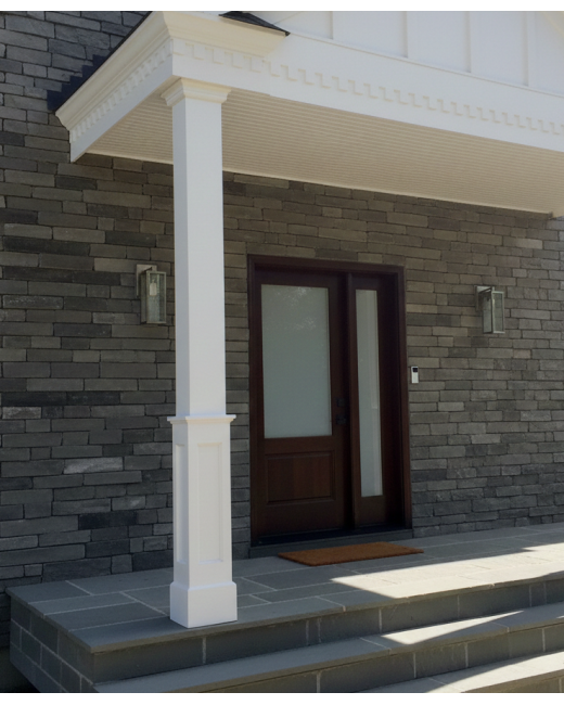 10" PVC Column Half Panelled