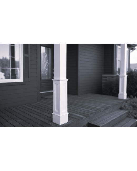 10" PVC Column Half Panelled