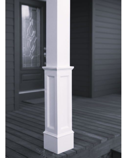 8" PVC Column Half Paneled