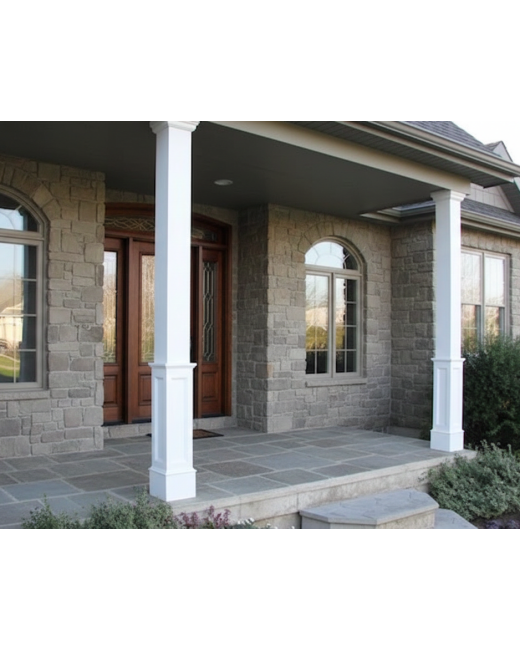 10" PVC Column Half Panelled