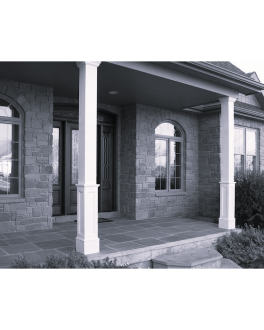 10" PVC Column Half Panelled