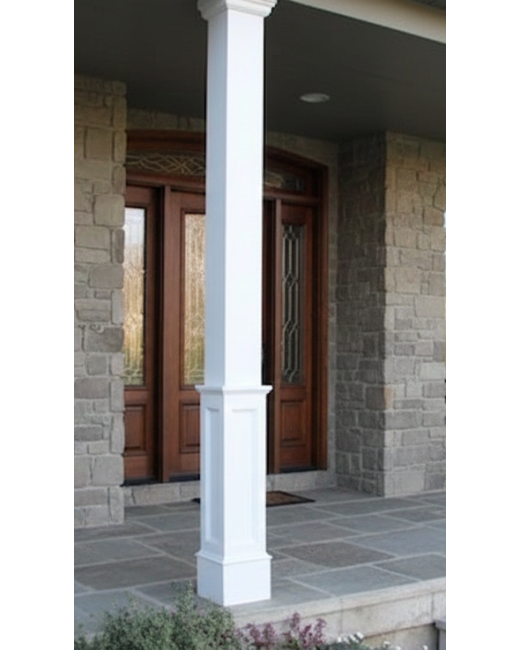 8" PVC Column Half Paneled