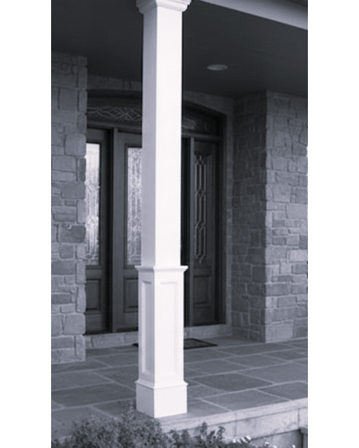 10" PVC Column Half Panelled