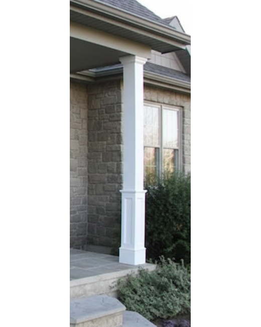 10" PVC Column Half Panelled