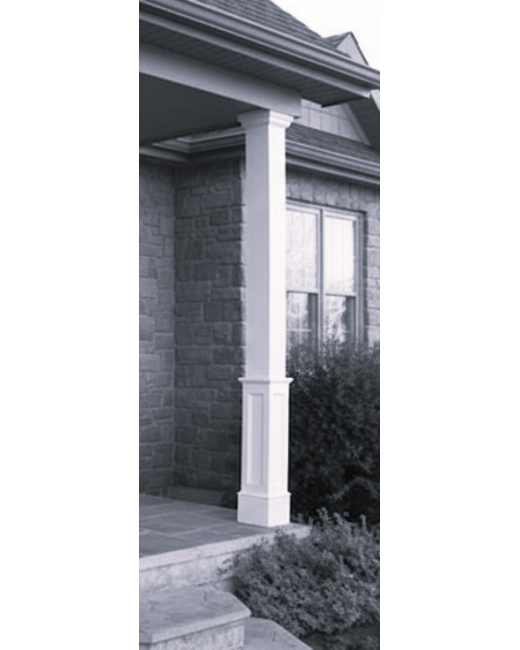 10" PVC Column Half Panelled