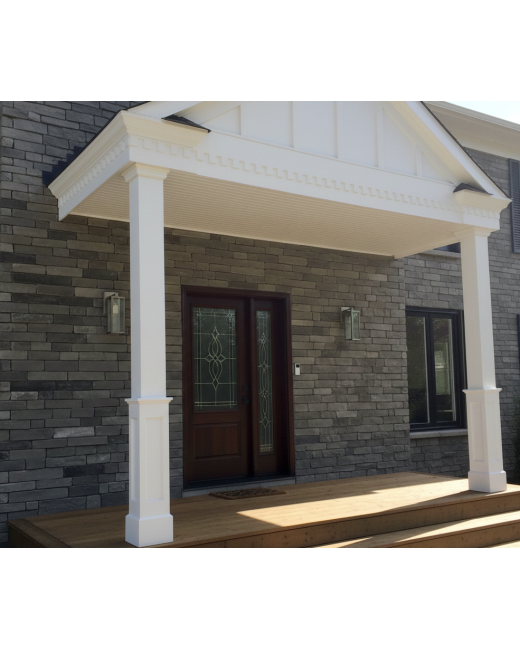 8" PVC Column Half Paneled