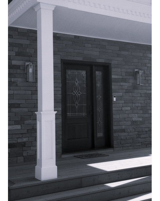 10" PVC Column Half Panelled