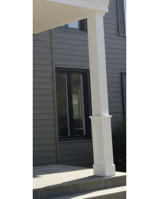 10" PVC Column Half Panelled
