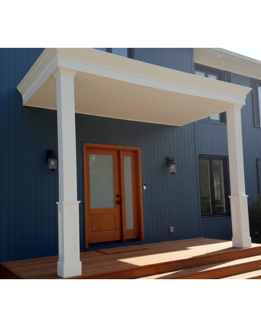 10" PVC Column Half Panelled