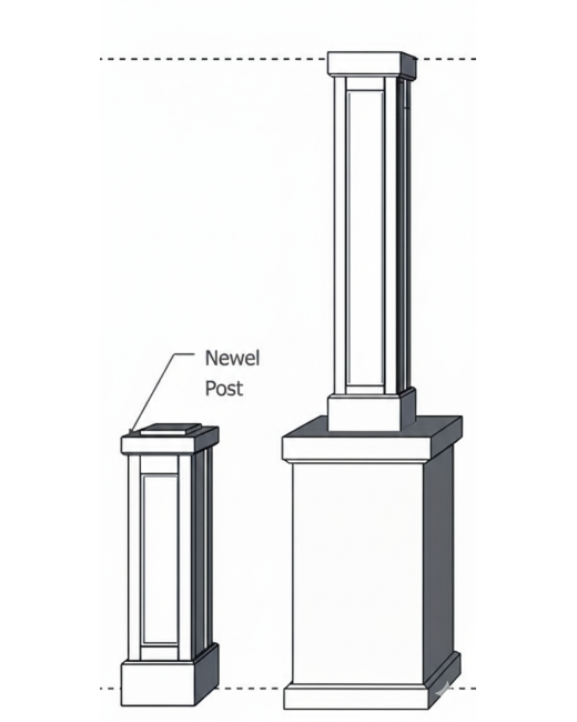 10" RECESSED PVC Column Wrap Kit