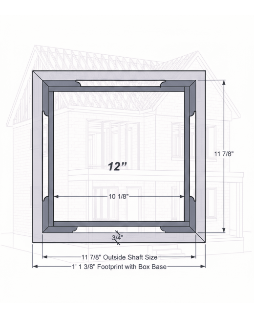12" RECESSED PVC Column Wrap Kit
