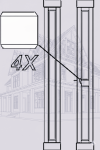14" Recessed Panel PVC Column Mega Wrap