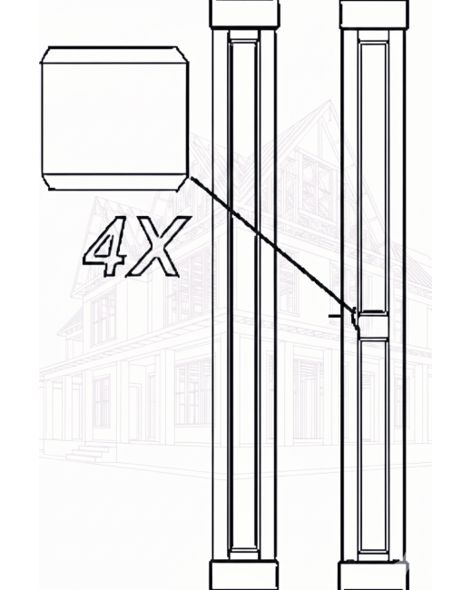 16" Recessed Panel PVC Column Mega Wrap