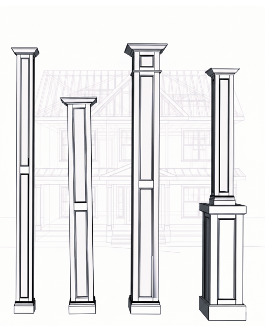 12" RECESSED PVC Column Wrap Kit