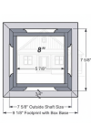 8" RECESSED PVC Column Wrap Kit