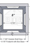 8" RECESSED PVC Column Wrap Kit
