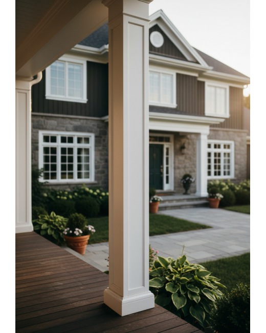 14" Recessed Panel PVC Column Mega Wrap