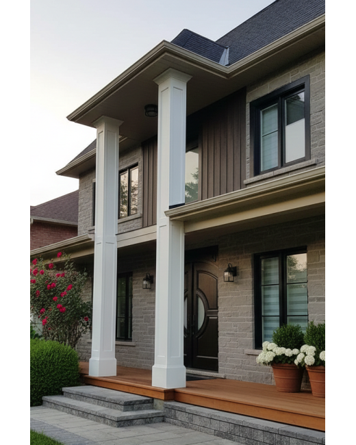 16" Recessed Panel PVC Column Mega Wrap