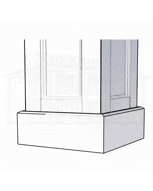 12" RECESSED PVC Column Wrap Kit