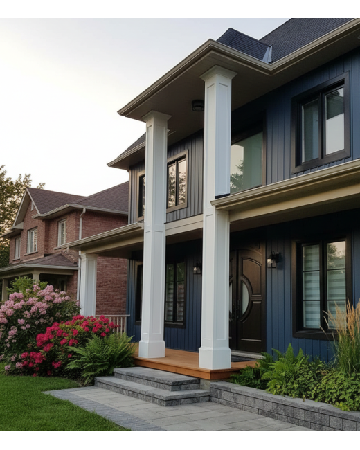 14" Recessed Panel PVC Column Mega Wrap