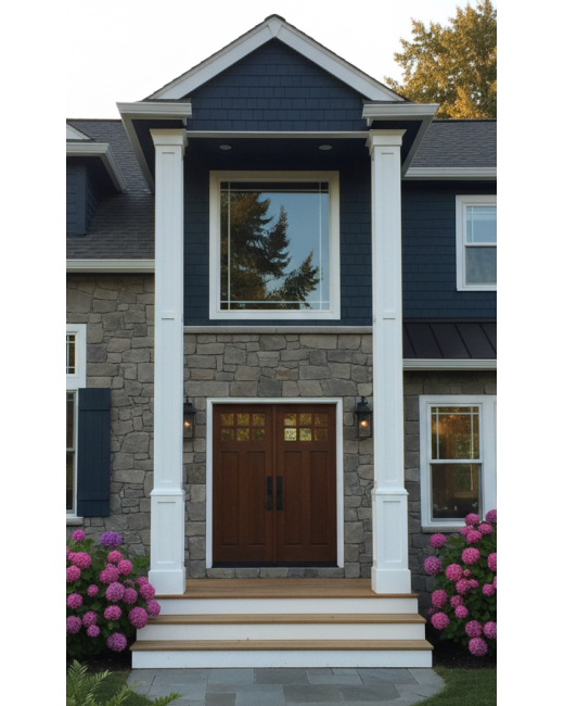 14" Recessed Panel PVC Column Mega Wrap