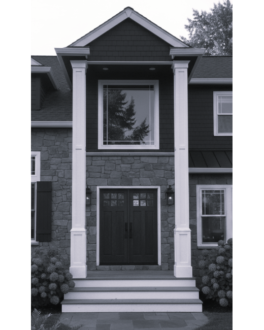 16" Recessed Panel PVC Column Mega Wrap