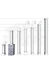 8" RECESSED PVC Column Wrap Kit