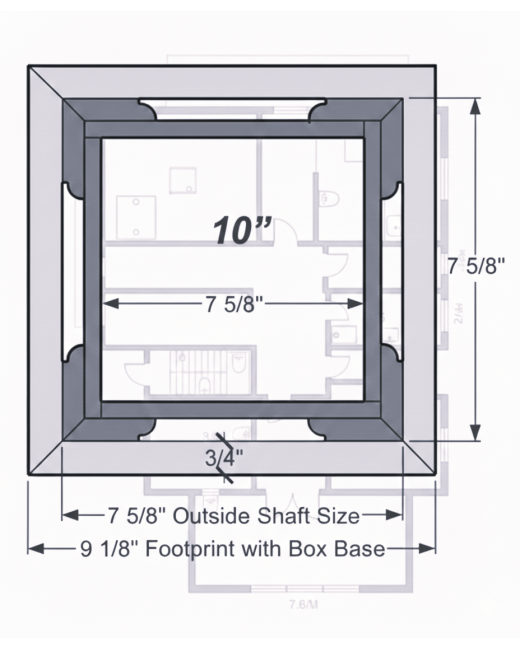 10" RECESSED PVC Column Wrap Kit