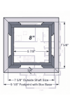 8" RECESSED PVC Column Wrap Kit
