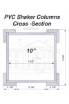 10" SHAKER PVC Column Wrap Kit