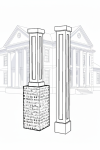 12" SHAKER PVC Column Wrap