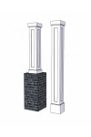 12" SHAKER PVC Column Wrap