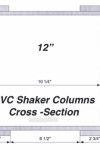 12" SHAKER PVC Column Wrap