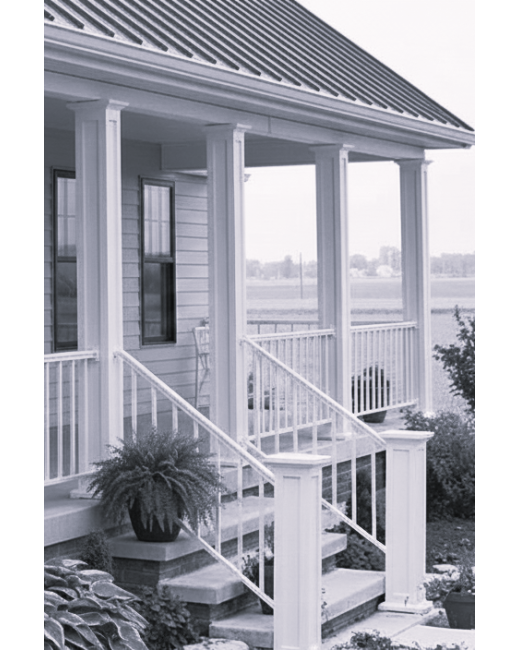 12" SHAKER PVC Column Wrap