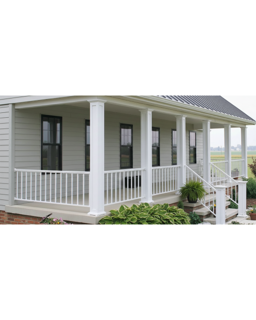 12" SHAKER PVC Column Wrap