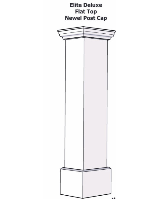 Elite Deluxe Flat Top Newel Post Capital