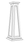 10/16 RAISED Panel Tapered PVC Column Wrap