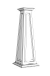 8/12 RAISED Panel Tapered PVC Column Wrap